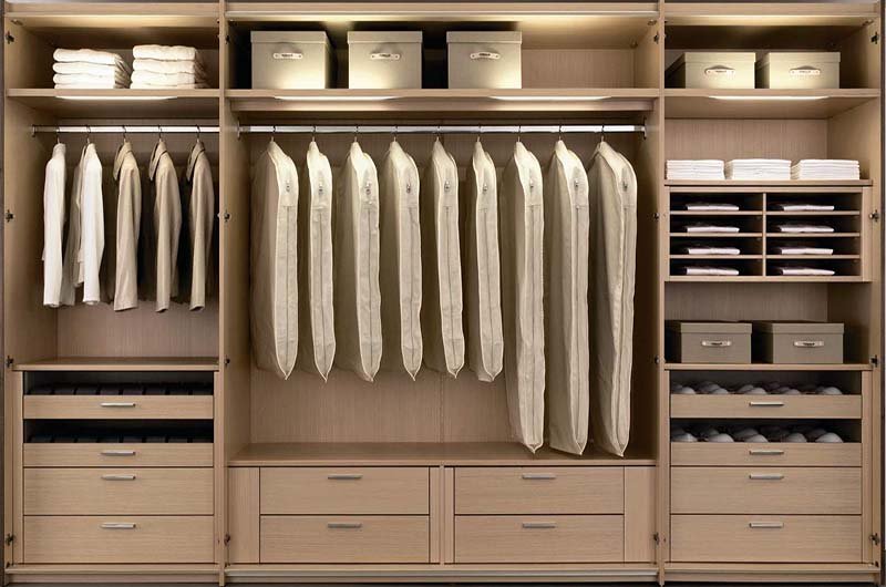 RAYLI GİYİNME DOLAPLARI 